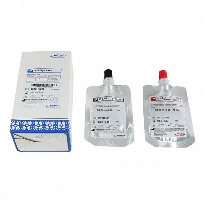 Комплект красителей Mindray V-6 Dye Pack для Mindray BC-60 R Vet