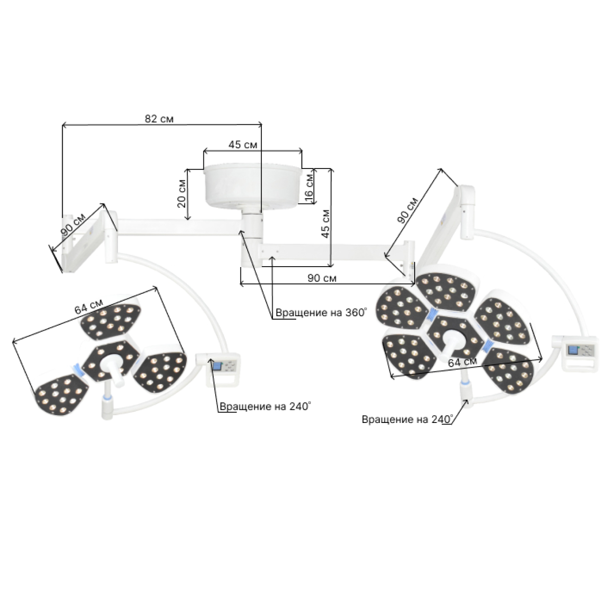 Zoomed LED700 Потолочный хирургический светильник